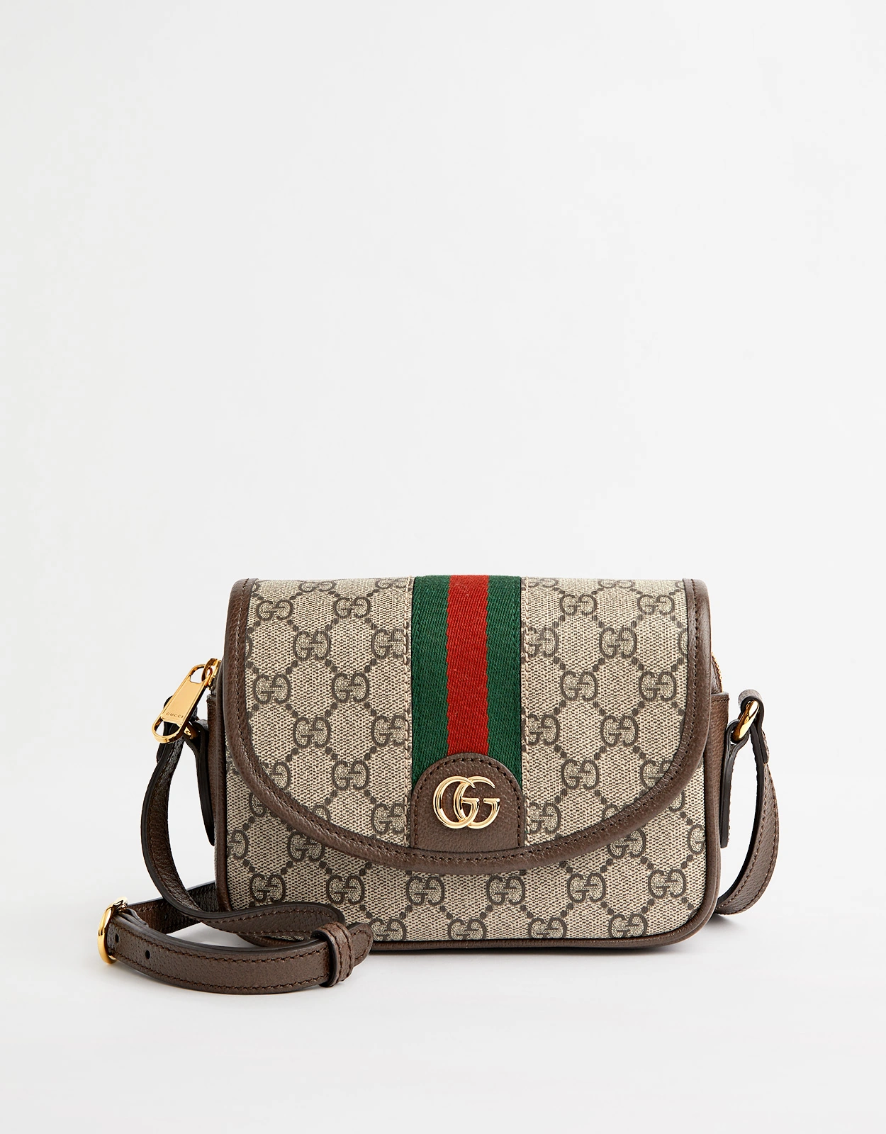 Ophidia Mini Canvas Flap Crossbody Bag