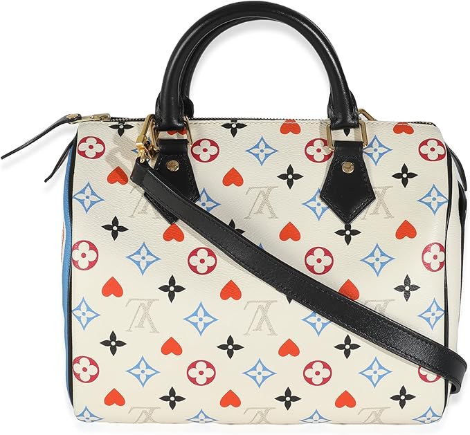 Louis Vuitton White canvas Game On Speedy Bandouliere bag
