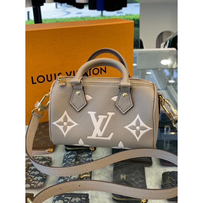 Limit boutique ✔️Louis Vuitton LV Nano Speedy Dove Gray Milk Tea Little Boston