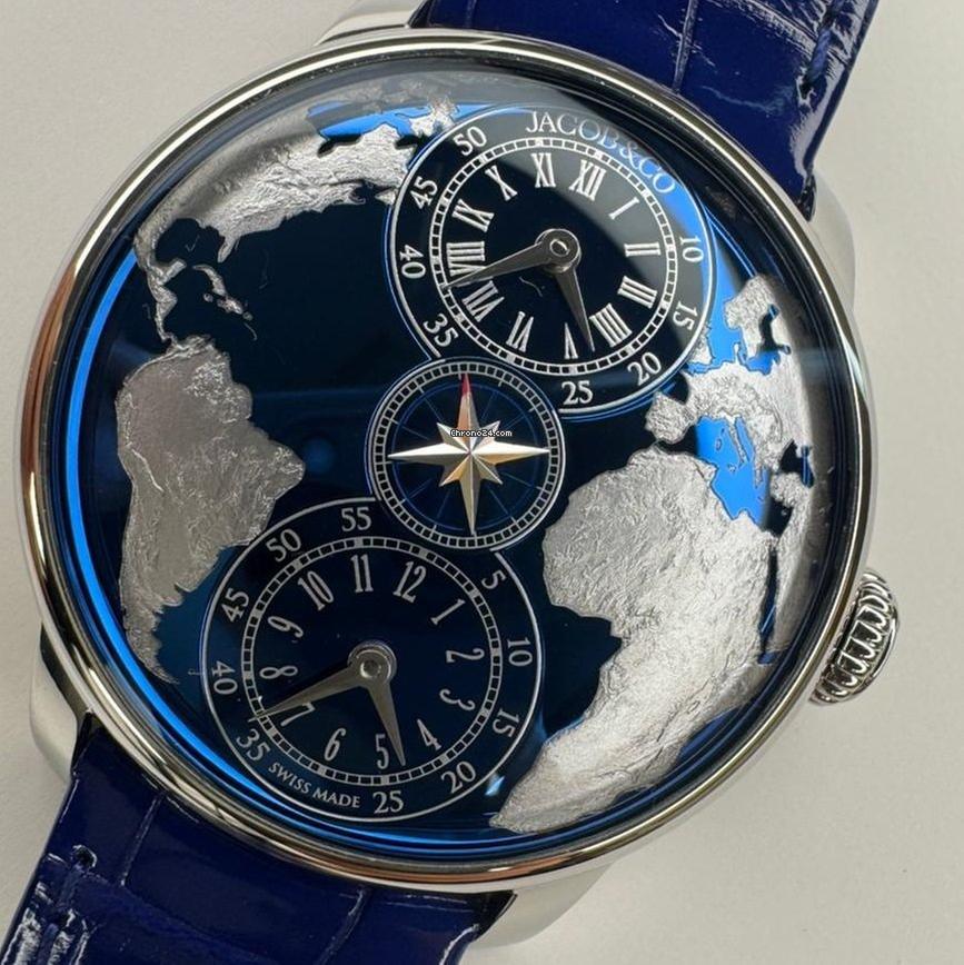 Jacob & Co. The World Is Yours Dual Time Zone Blue Full set