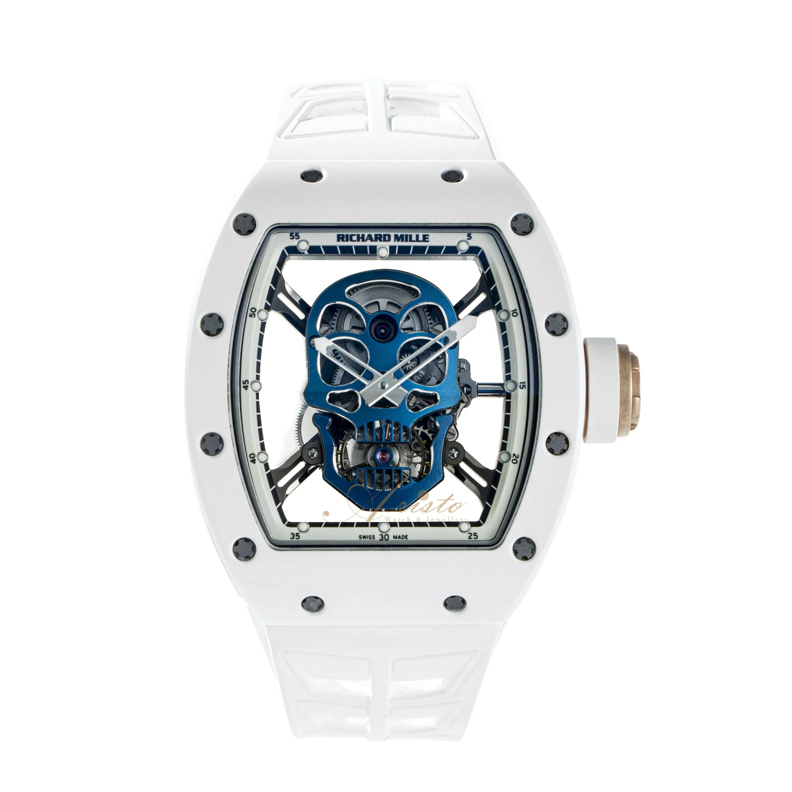 Richard Mille RM52-01 White Ceramic Blue Skull