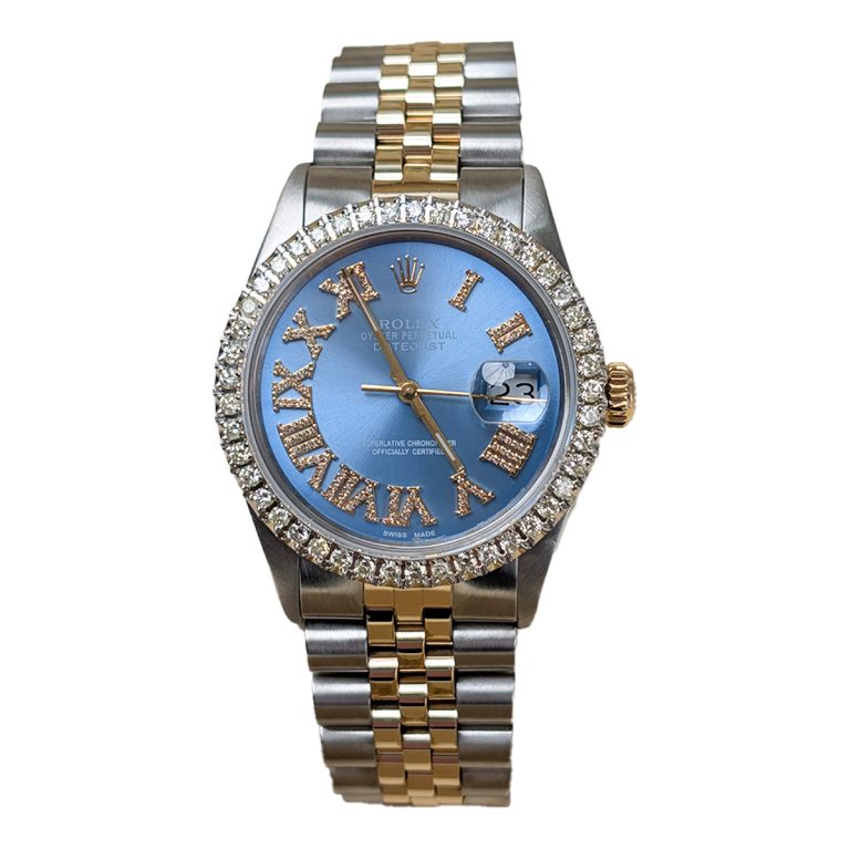 Rolex Datejust 16013 36mm Aftermarket Diamond Bezel, Dial and Band