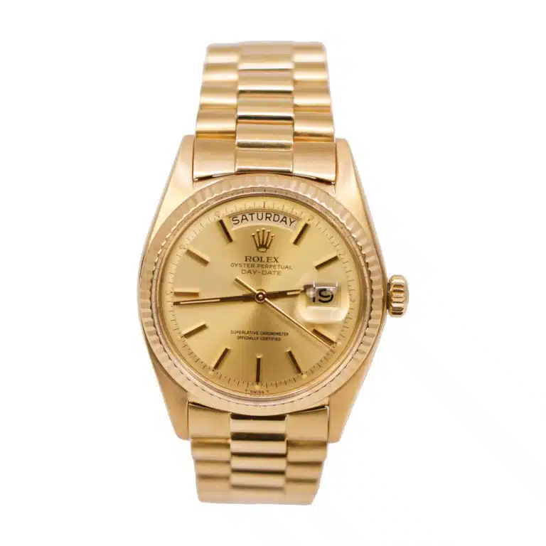 Rolex Day-Date 1802 18K Yellow Gold Champagne Stick 36mm Dial